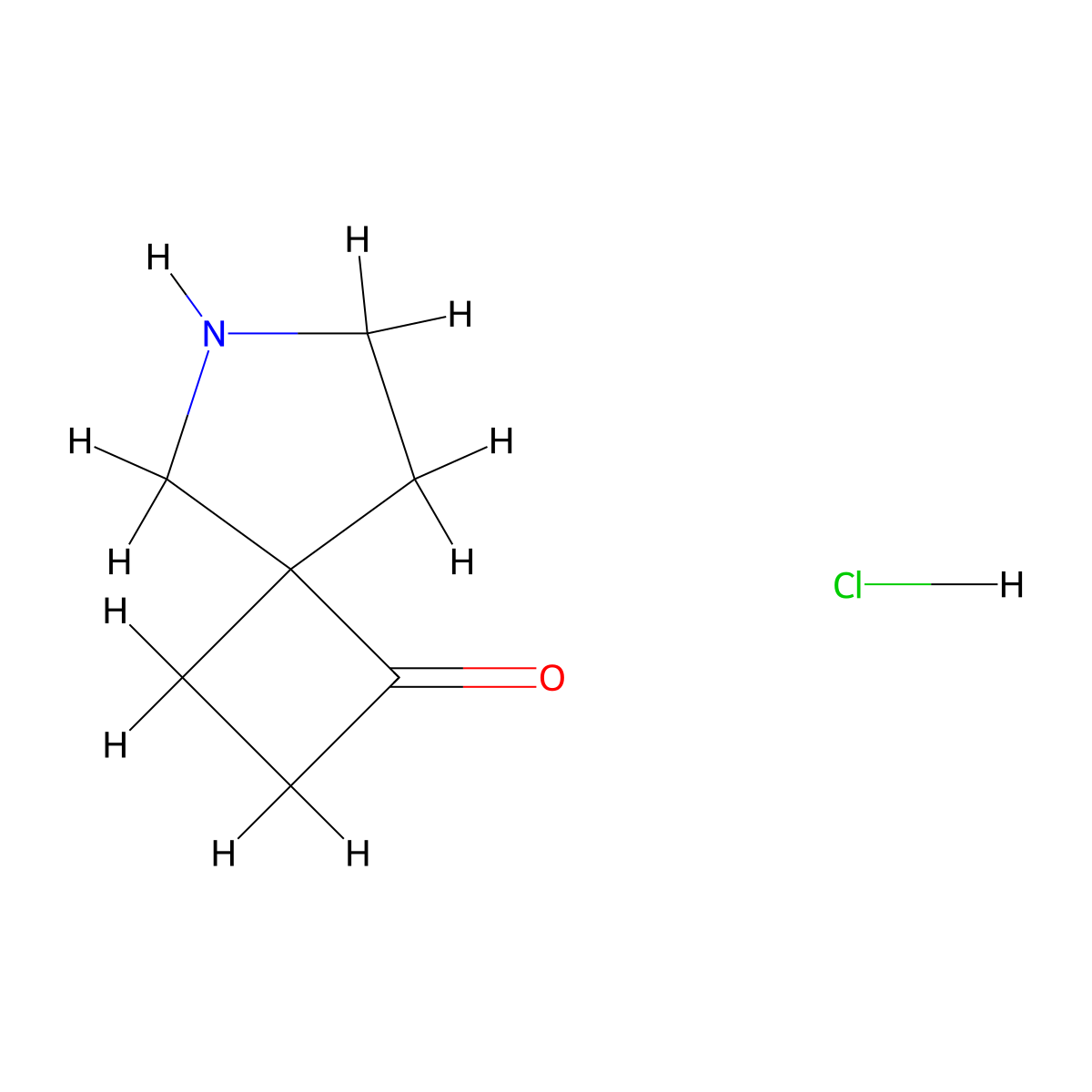 6-Azaspiro[3.4]octan-1-one hydrochloride molecular structure, CAS 1823913-95-6