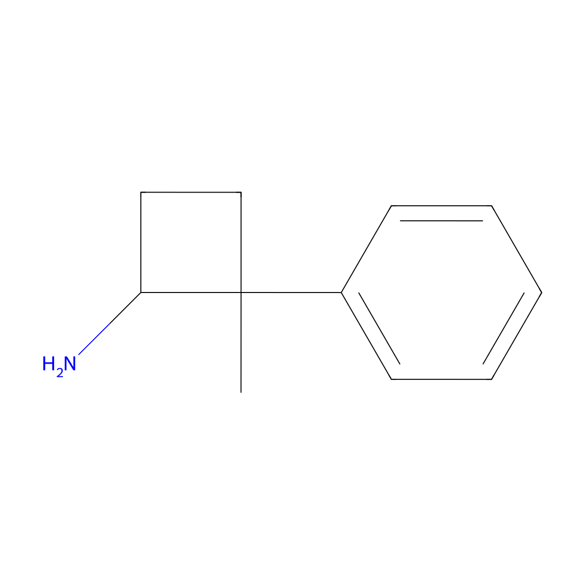 2-methyl-2-phenylcyclobutan-1-amine hydrochloride, Mixture of diastereomers molecular structure, CAS 1823914-13-1