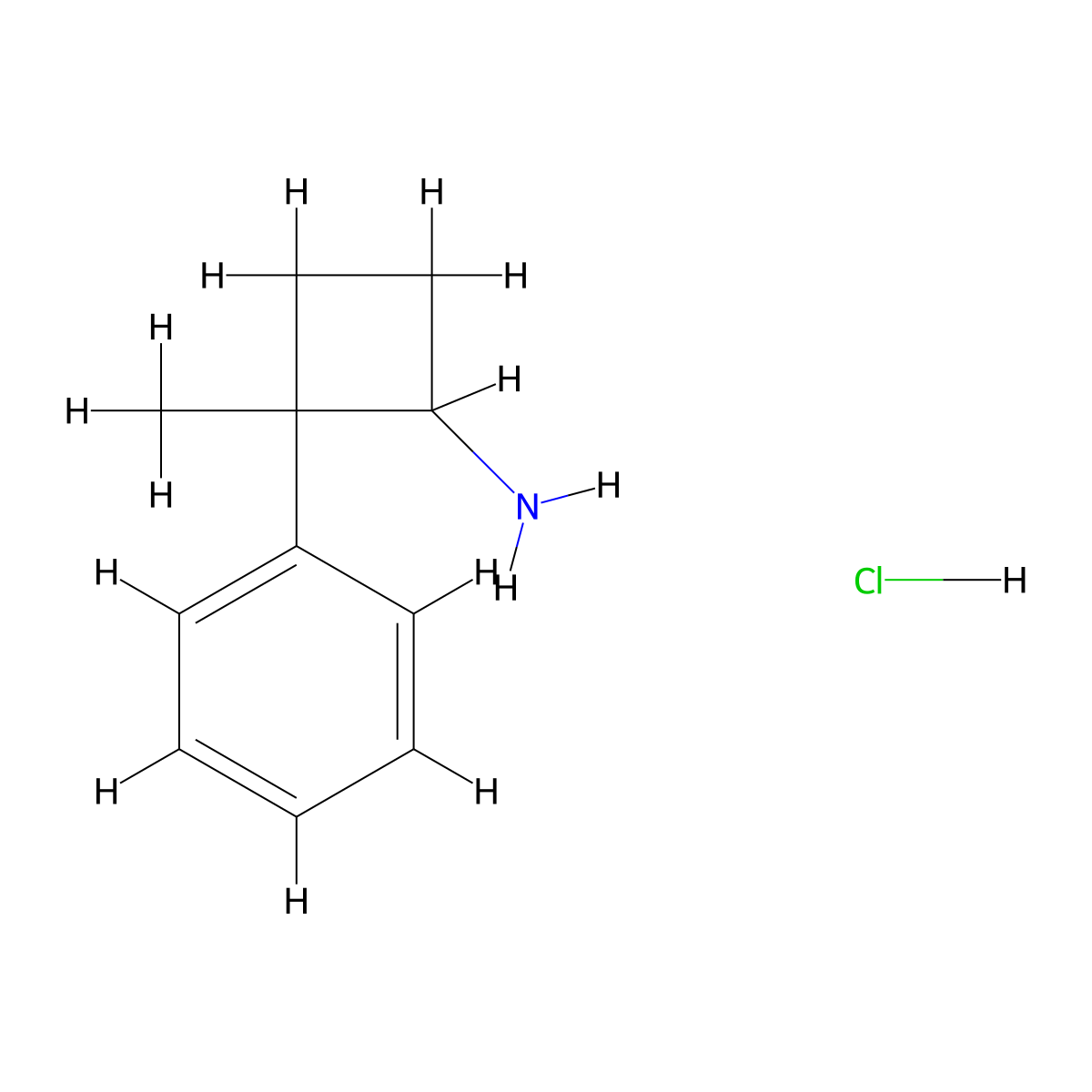 2-Methyl-2-phenylcyclobutan-1-amine hydrochloride molecular structure, CAS 1823914-14-2