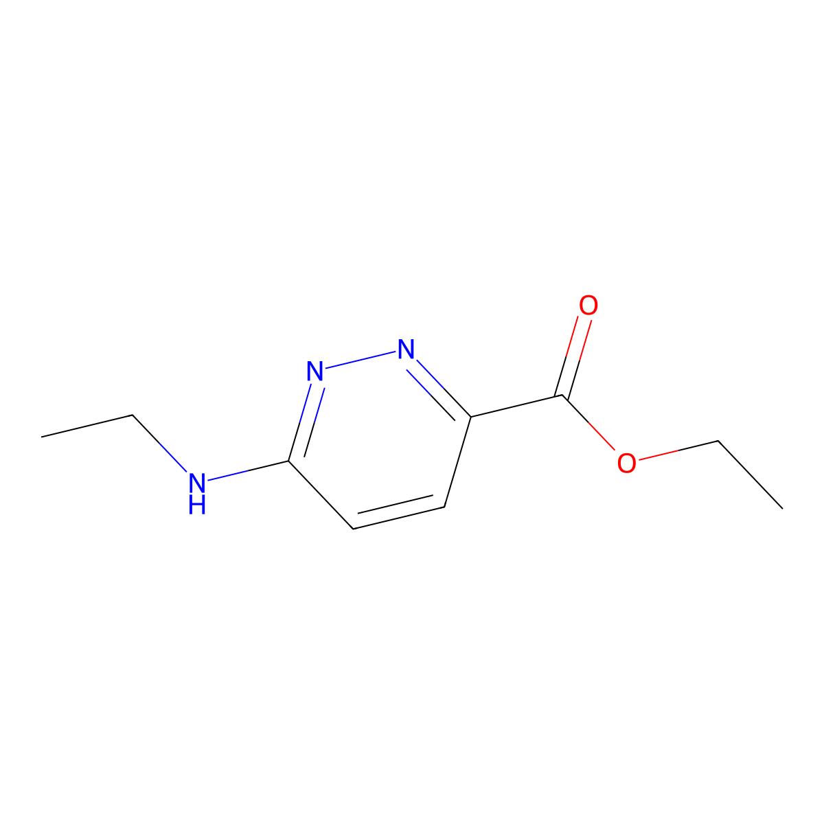 Ethyl 6-(Ethylamino)pyridazine-3-carboxylate molecular structure, CAS 1823915-03-2