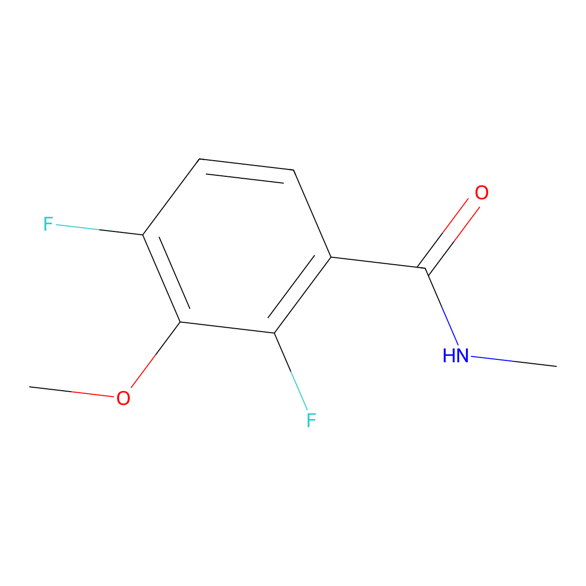 2,4-Difluoro-3-methoxy-N-methylbenzamide molecular structure, CAS 1823915-43-0