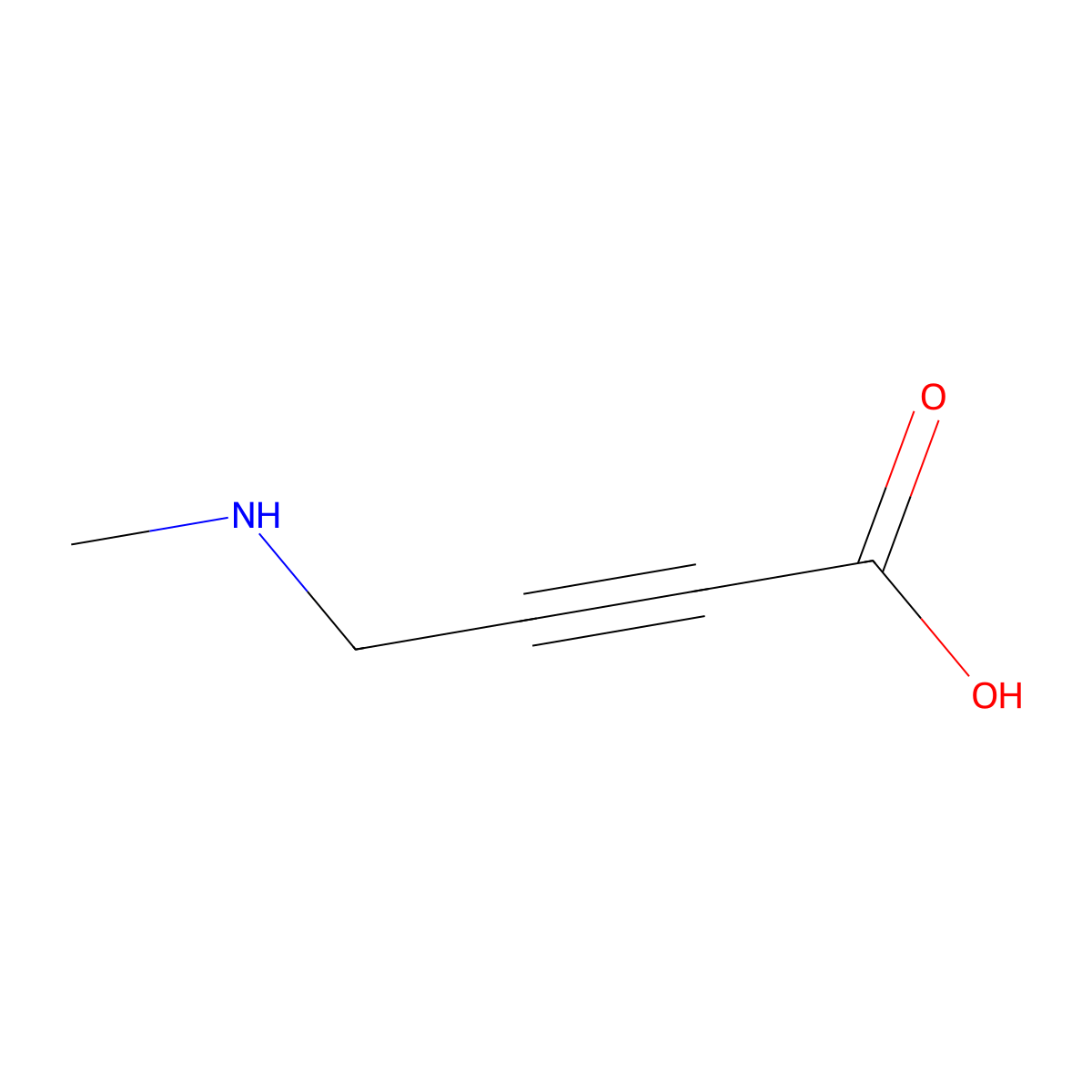 4-(Methylamino)-2-butynoic acid molecular structure, CAS 1823915-94-1