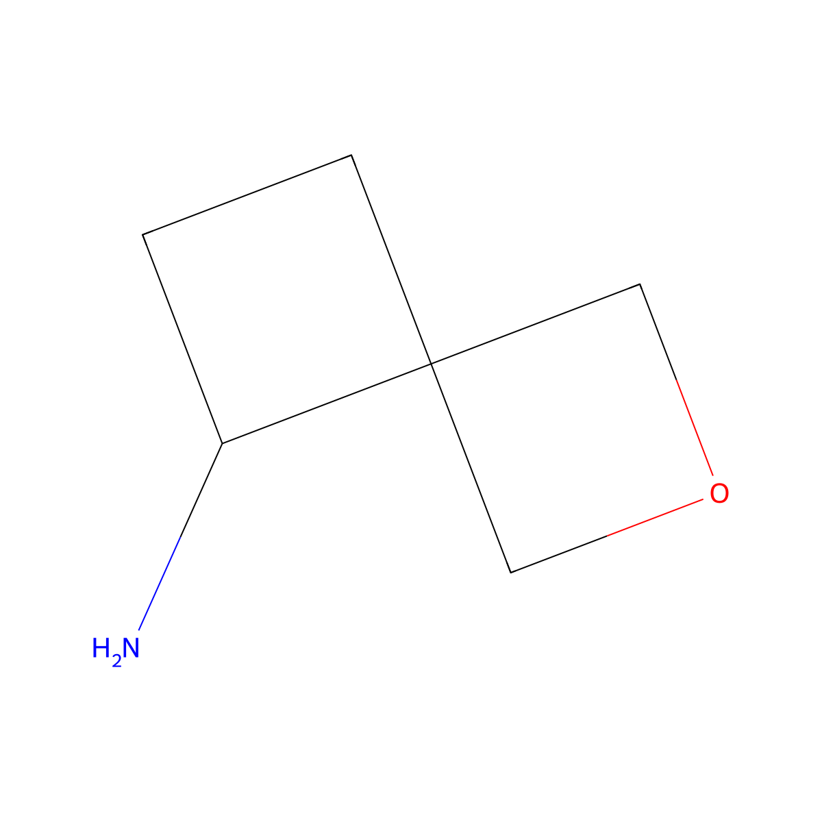2-Oxaspiro[3.3]heptan-5-amine molecular structure, CAS 1823916-24-0