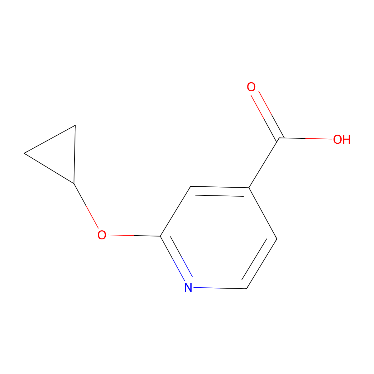 2-Cyclopropoxypyridine-4-carboxylic acid molecular structure, CAS 1823917-52-7