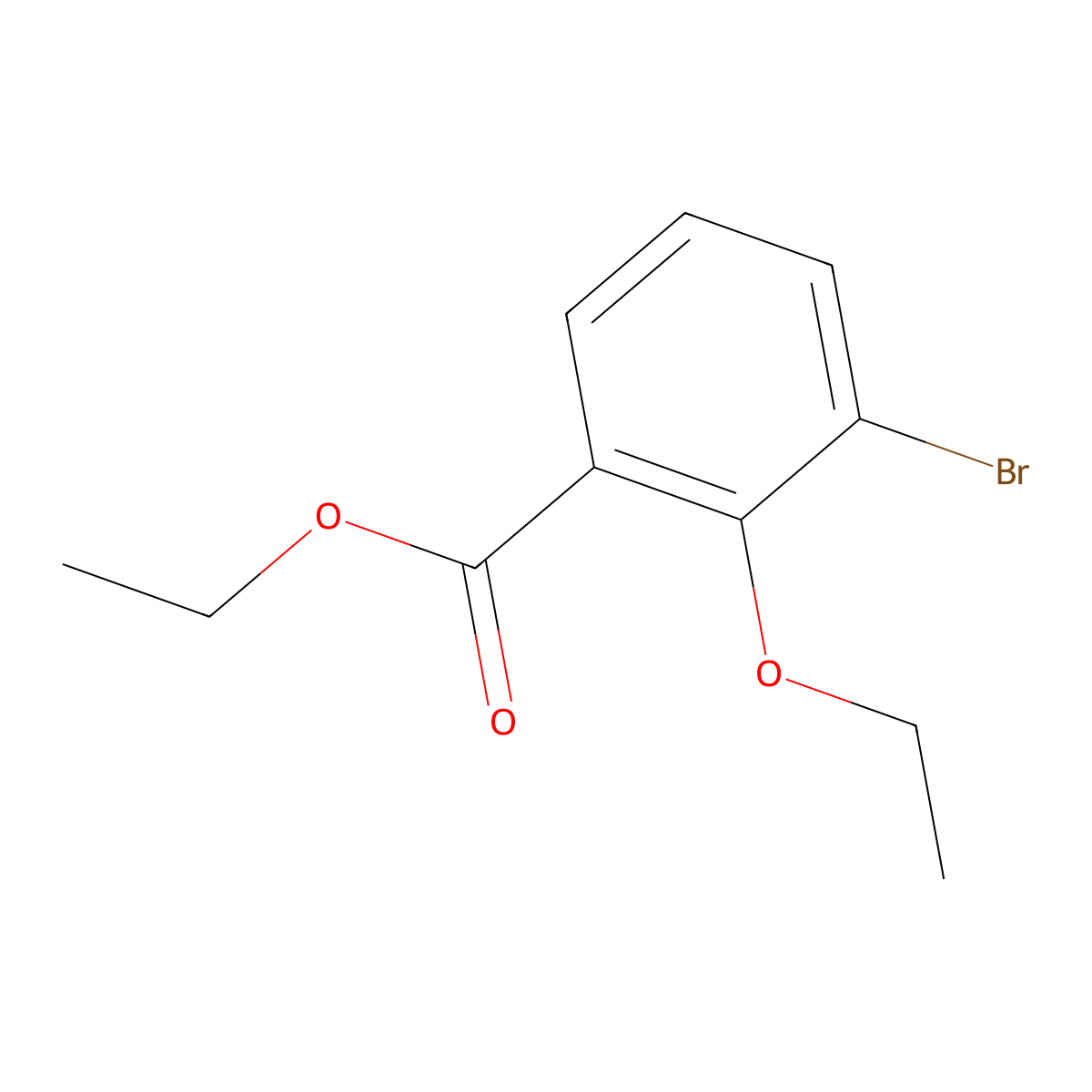 Ethyl 3-bromo-2-ethoxybenzoate molecular structure, CAS 1823917-70-9