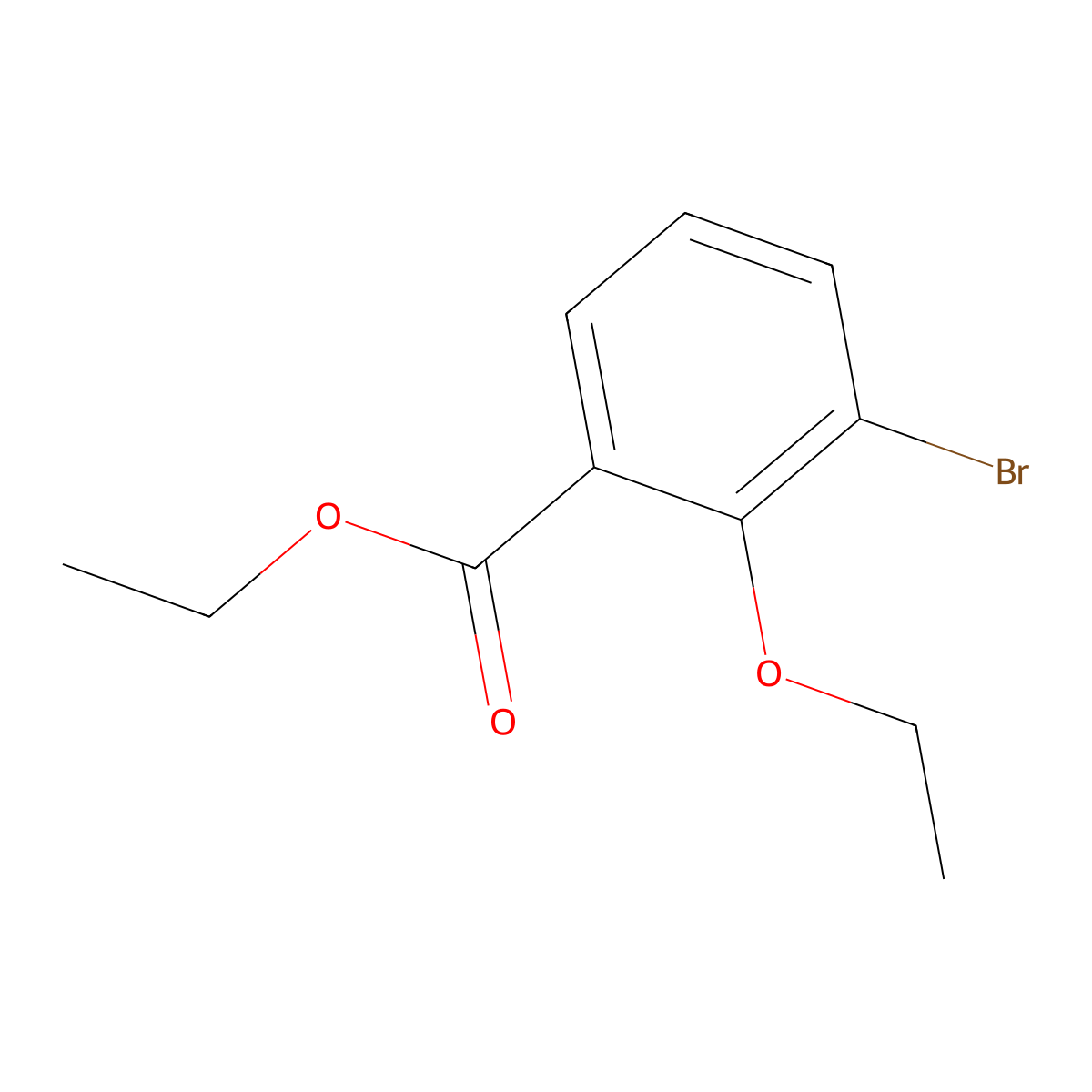 Ethyl 3-bromo-2-ethoxybenzoate molecular structure, CAS 1823917-70-9