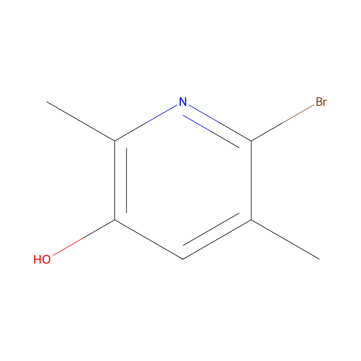 6-Bromo-2,5-dimethylpyridin-3-ol molecular structure, CAS 1823918-09-7