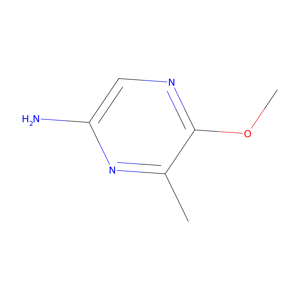 5-Methoxy-6-methylpyrazin-2-amine molecular structure, CAS 1823918-18-8
