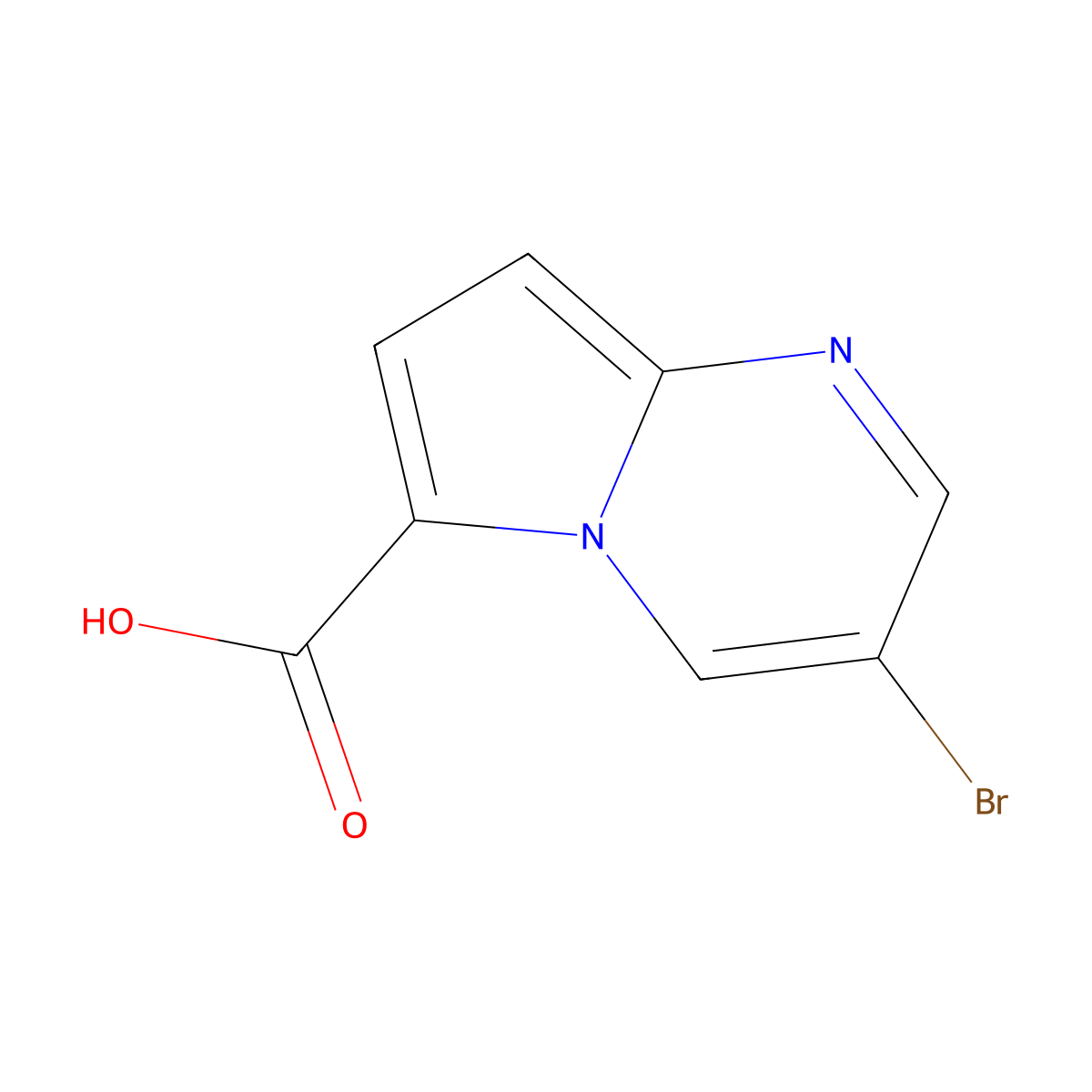 3-Bromo-pyrrolo[1,2-a]pyrimidine-6-carboxylic acid molecular structure, CAS 1823918-84-8