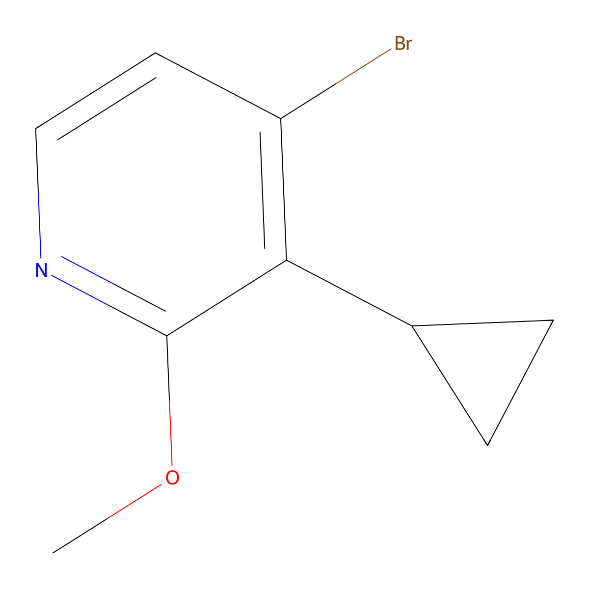 4-Bromo-3-cyclopropyl-2-methoxypyridine molecular structure, CAS 1823919-36-3