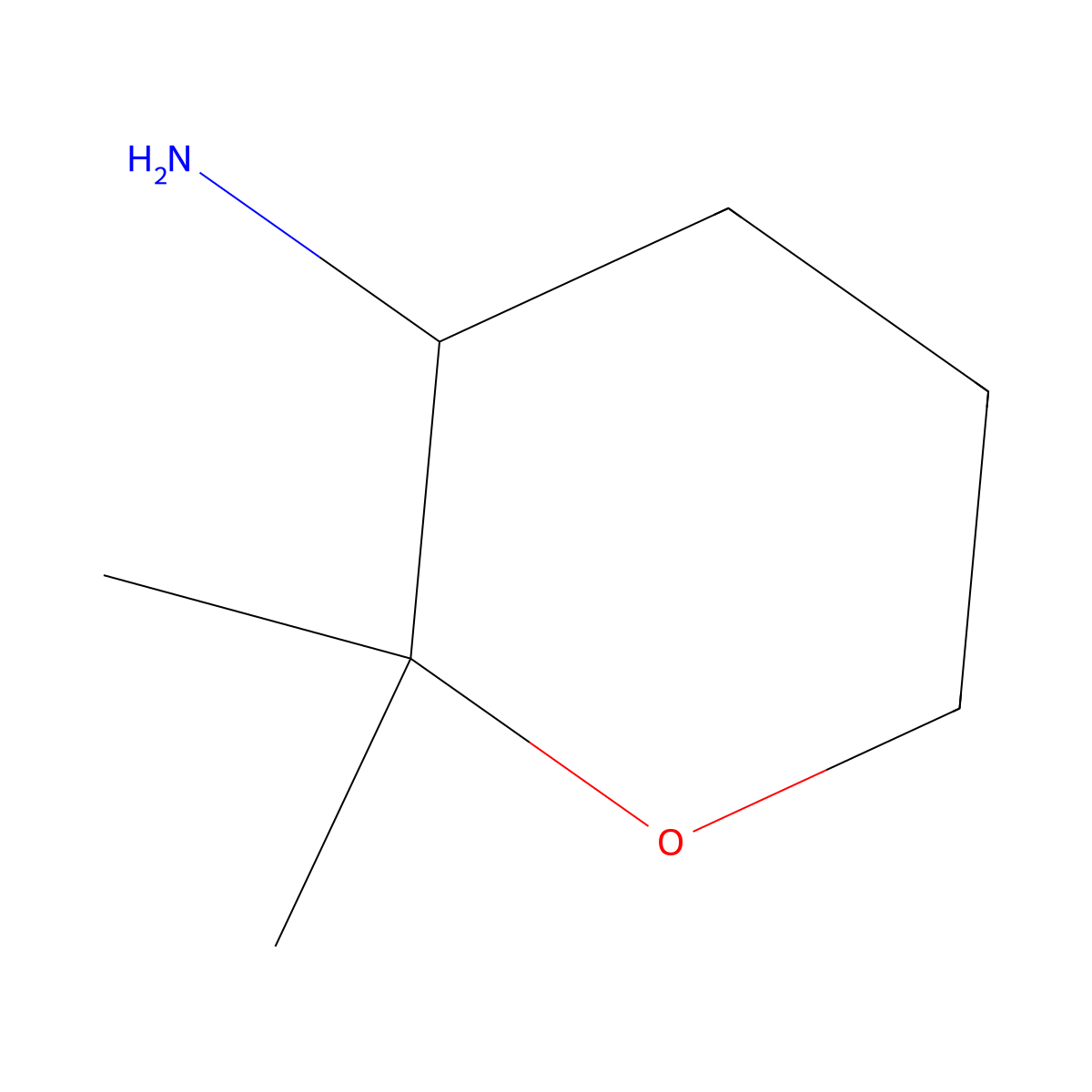 2,2-Dimethyloxan-3-amine molecular structure, CAS 1823919-61-4