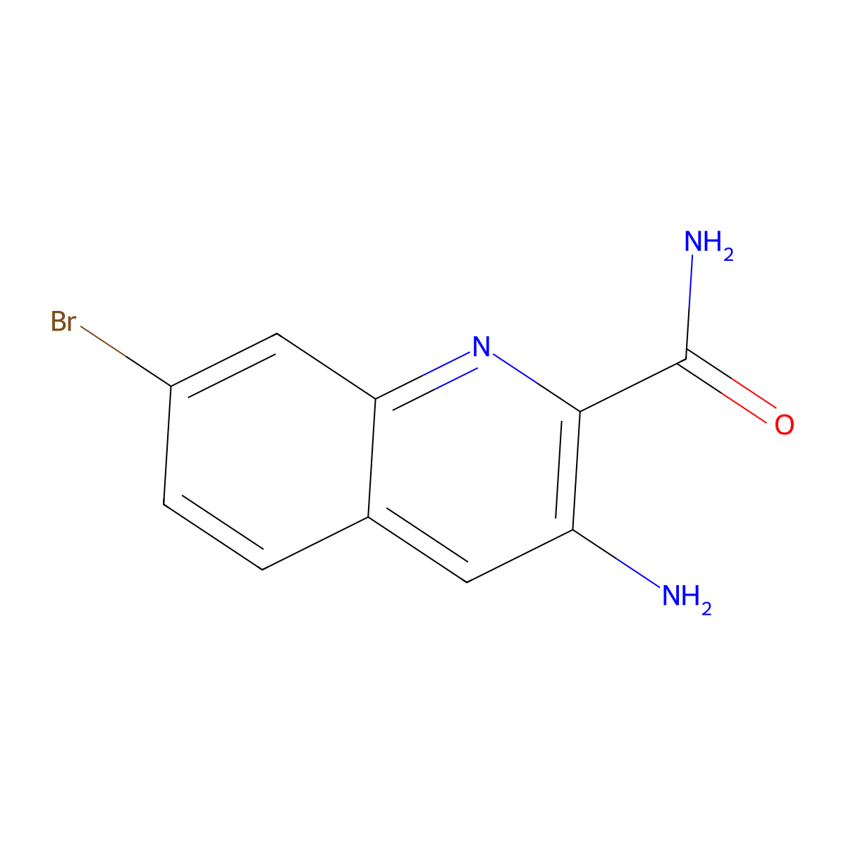 3-Amino-7-bromoquinoline-2-carboxamide molecular structure, CAS 1823920-21-3