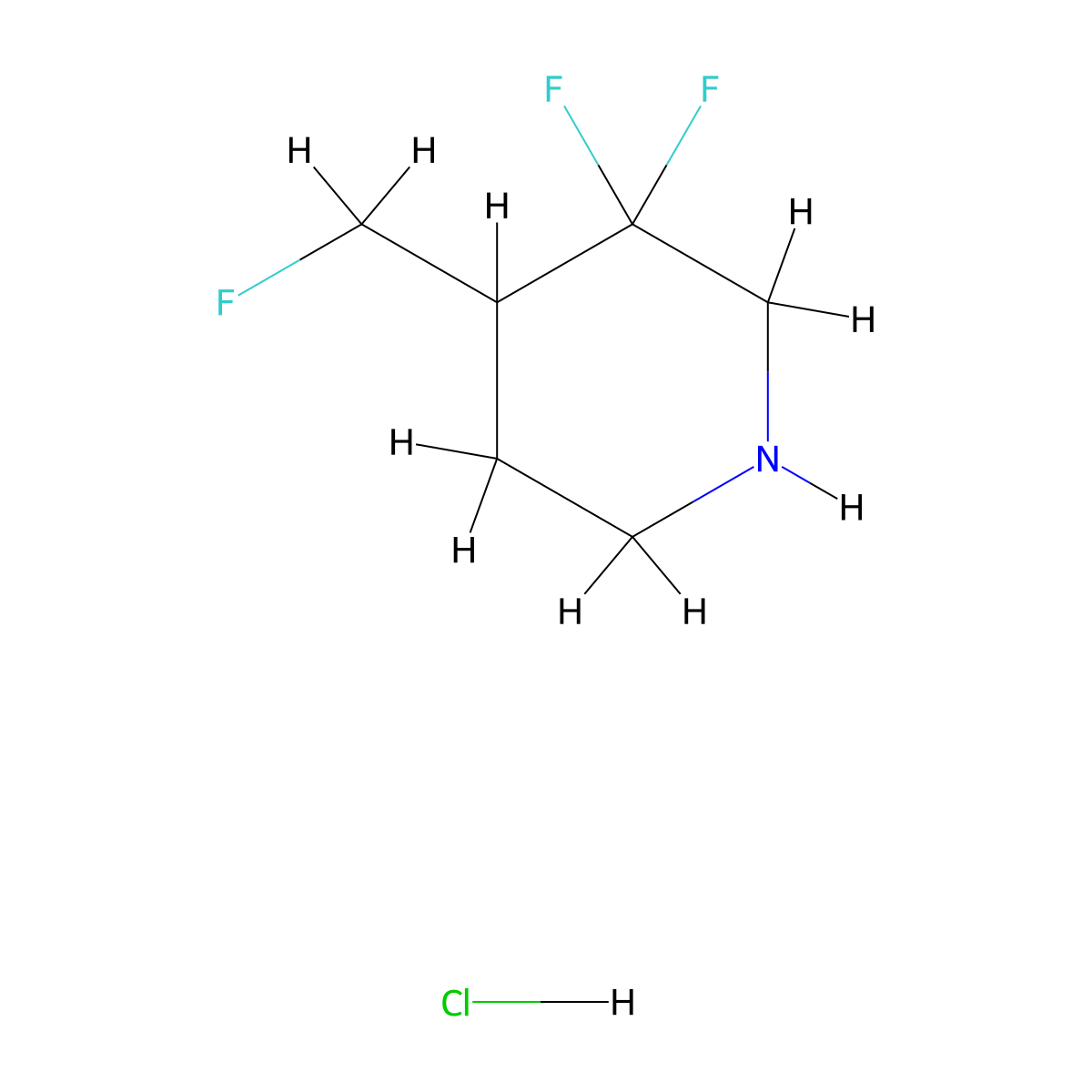 3,3-Difluoro-4-(fluoromethyl)piperidine hydrochloride molecular structure, CAS 1823920-26-8