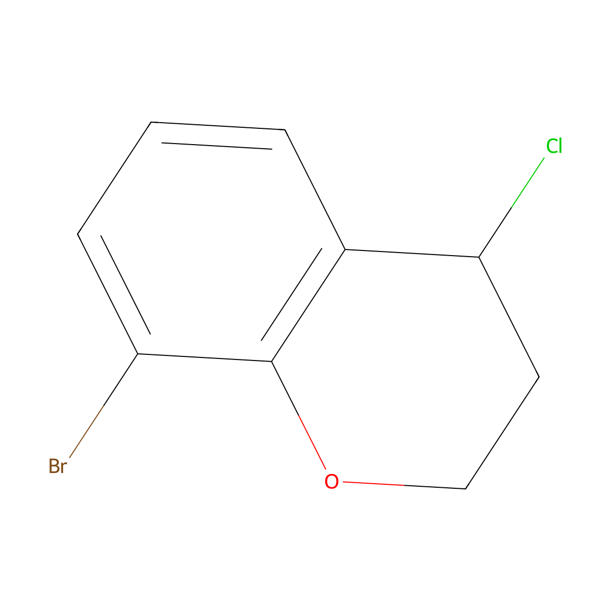 8-bromo-4-chloro-3,4-dihydro-2H-1-benzopyran molecular structure, CAS 1823920-45-1