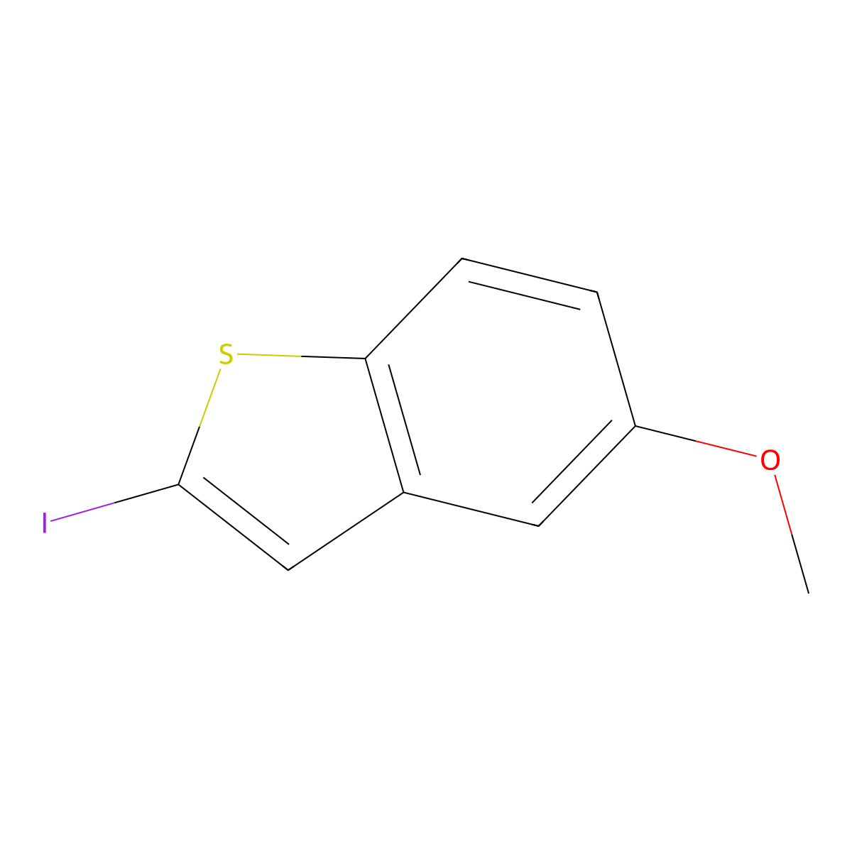 2-Iodo-5-methoxybenzo[b]thiophene molecular structure, CAS 1823920-72-4