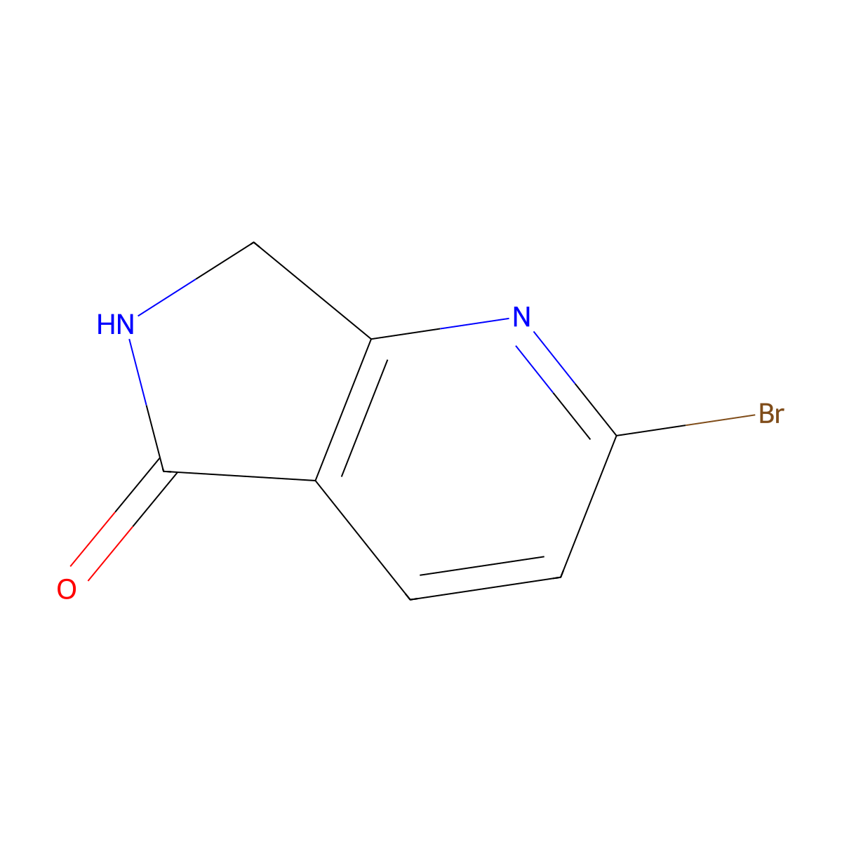 2-Bromo-6,7-dihydro-pyrrolo[3,4-b]pyridin-5-one molecular structure, CAS 1823921-07-8