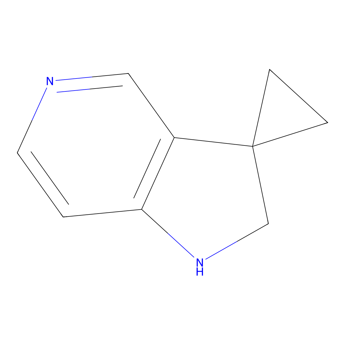 1',2'-Dihydrospiro[cyclopropane-1,3'-pyrrolo[3,2-C]pyridine] molecular structure, CAS 1823921-15-8