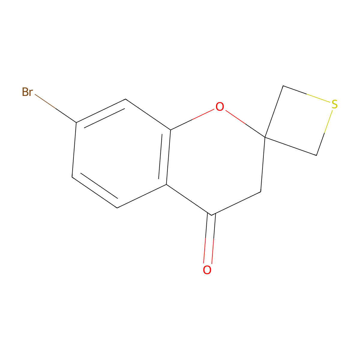 7-Bromospiro[chromane-2,3'-thietan]-4-one molecular structure, CAS 1823921-28-3