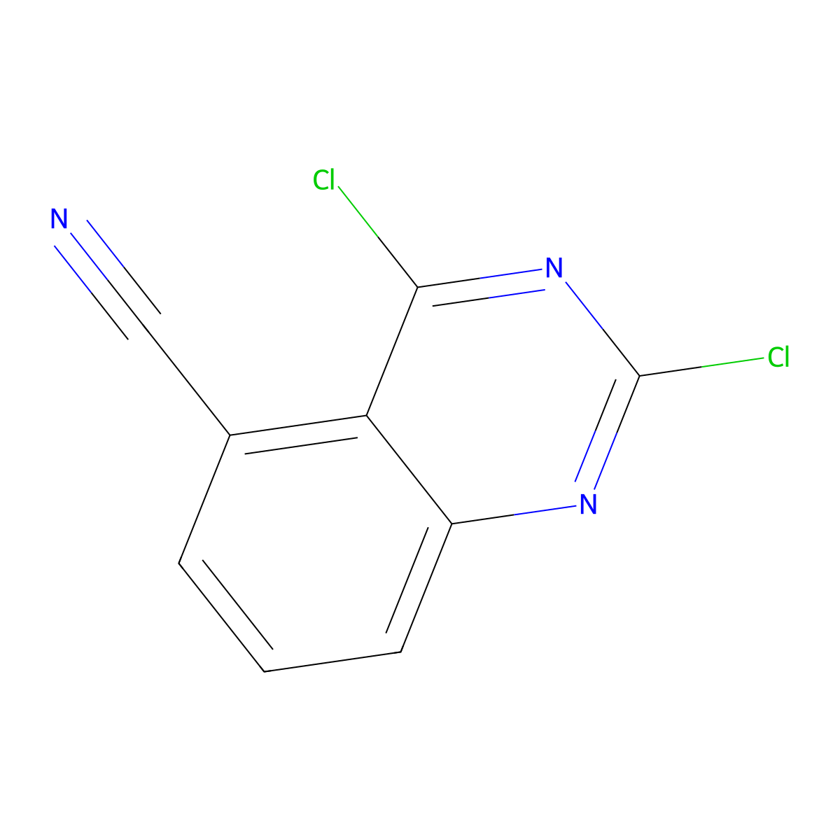 2,4-Dichloroquinazoline-5-carbonitrile molecular structure, CAS 1823921-32-9