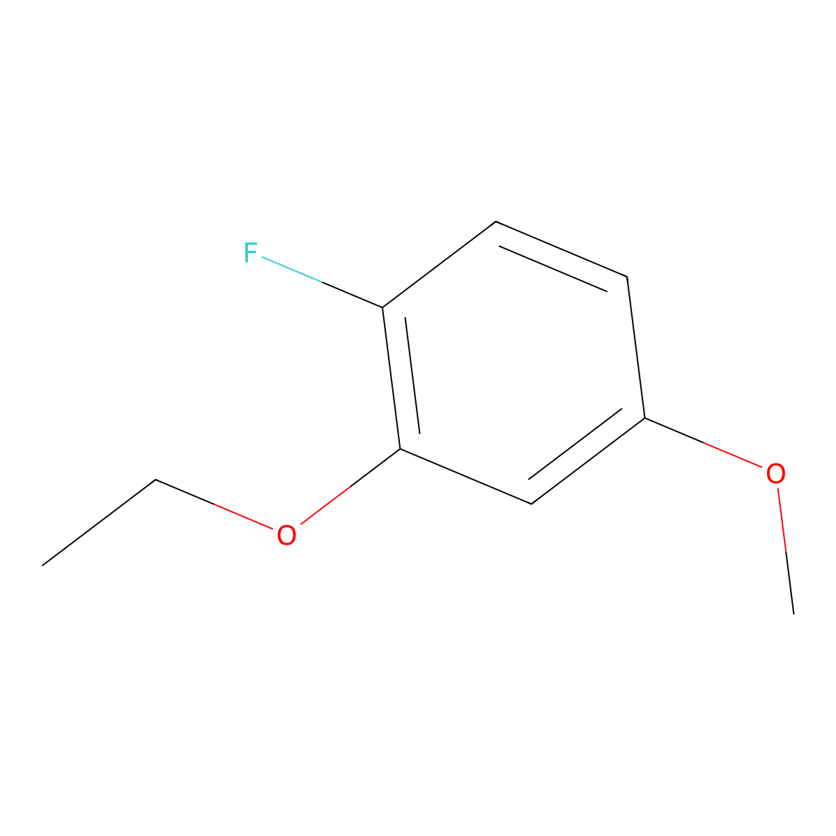 2-Ethoxy-1-fluoro-4-methoxybenzene molecular structure, CAS 1823921-39-6