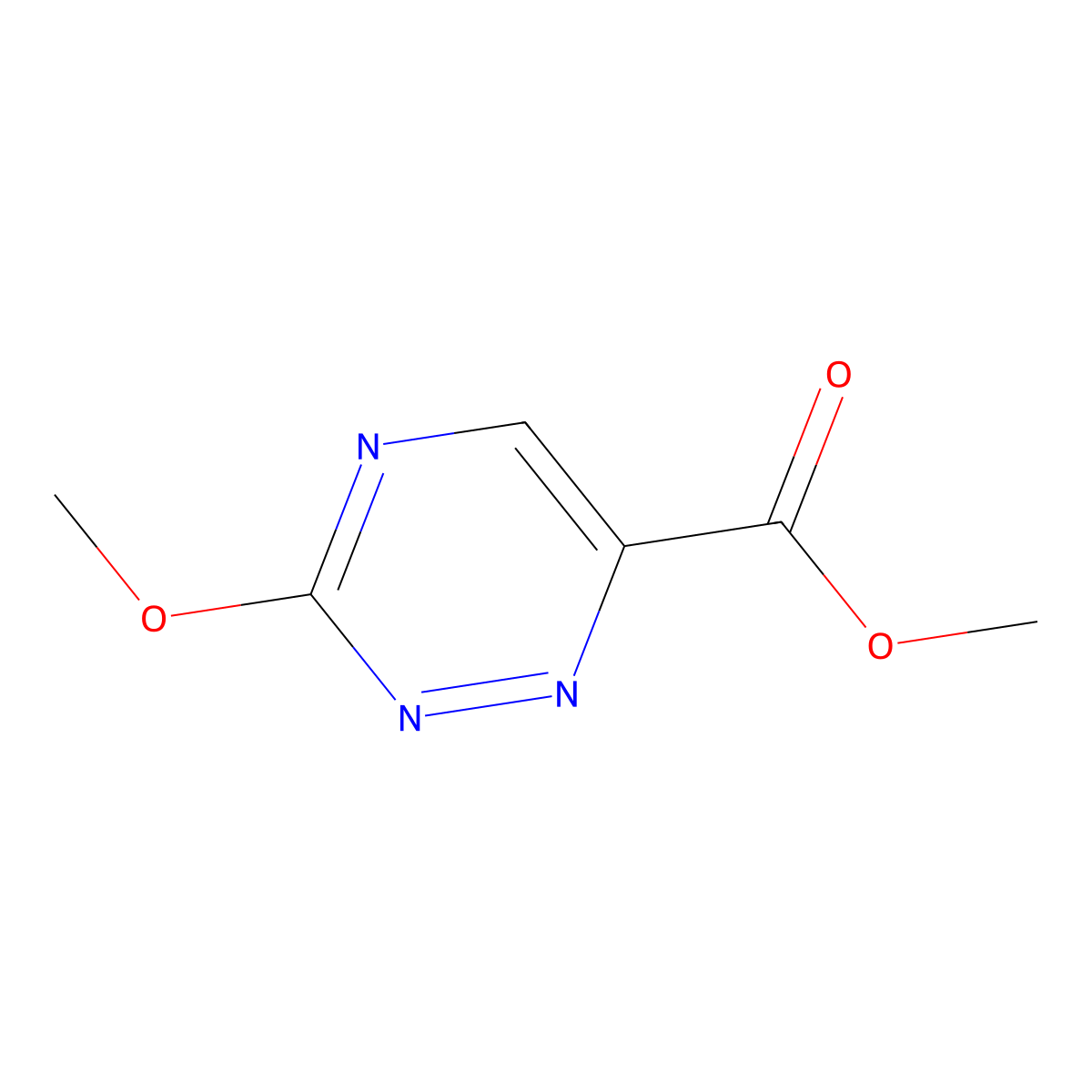 Methyl 3-methoxy-1,2,4-triazine-6-carboxylate molecular structure, CAS 1823921-53-4