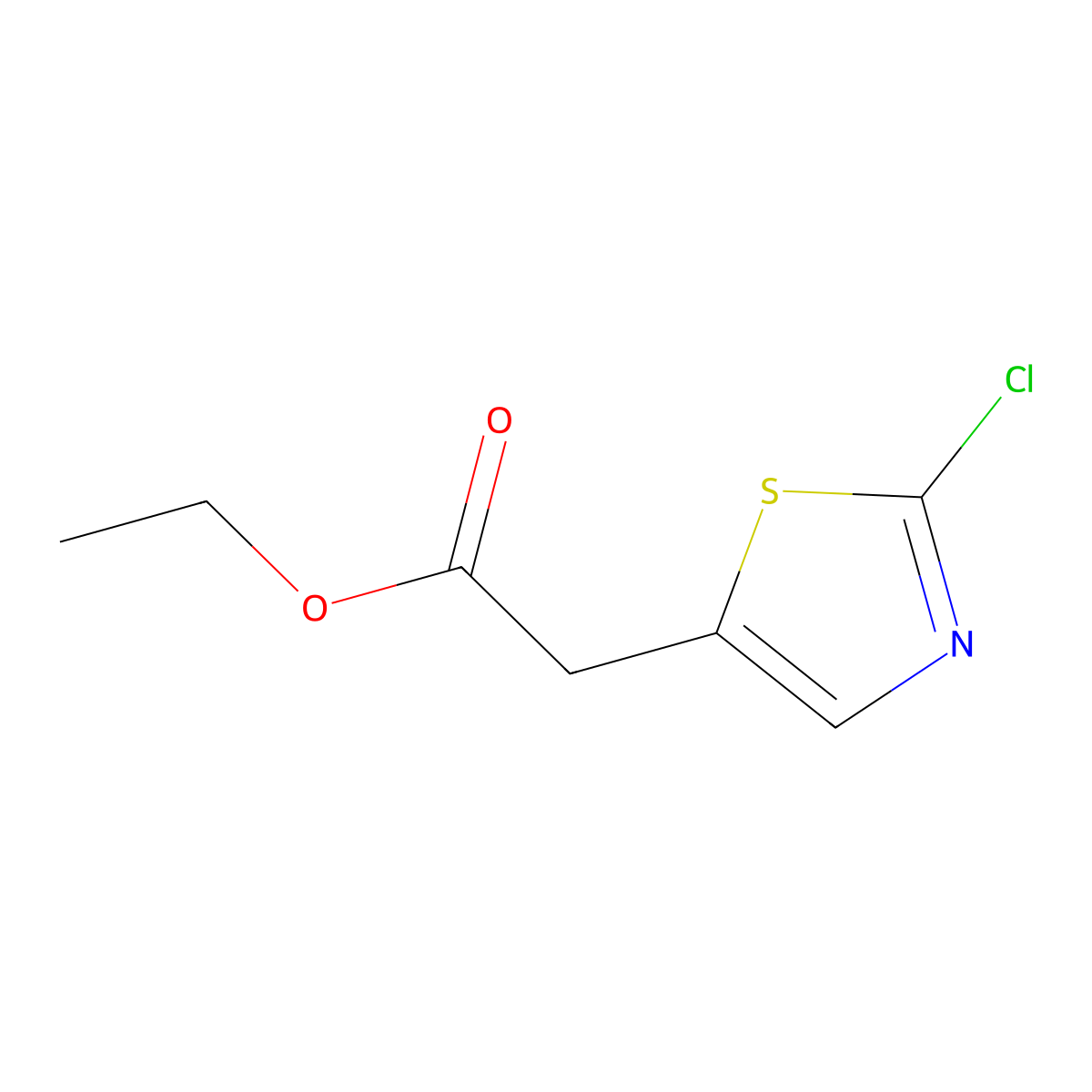 Ethyl 2-(2-chlorothiazol-5-yl)acetate molecular structure, CAS 1823921-66-9