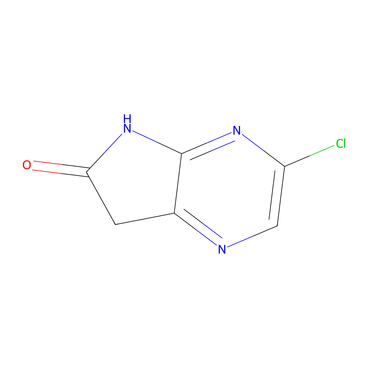 3-Chloro-5H-pyrrolo[2,3-b]pyrazin-6(7H)-one molecular structure, CAS 1823922-40-2