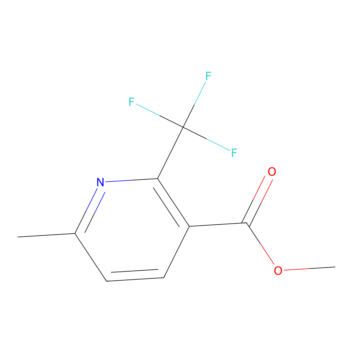Methyl 6-methyl-2-(trifluoromethyl)pyridine-3-carboxylate molecular structure, CAS 1823924-80-6