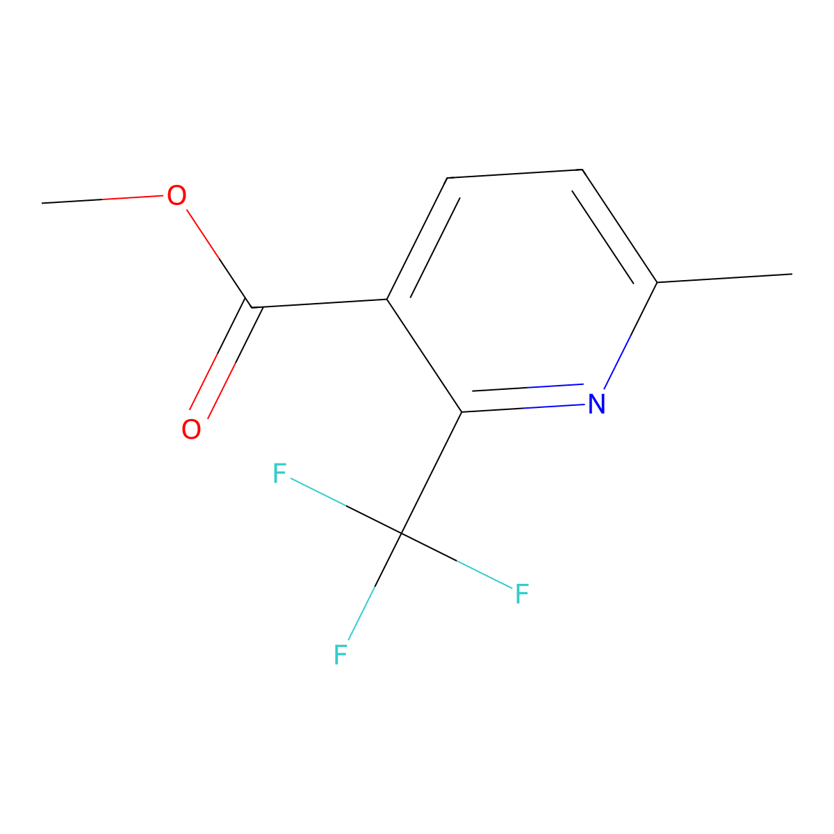 Methyl 6-methyl-2-(trifluoromethyl)pyridine-3-carboxylate molecular structure, CAS 1823924-80-6