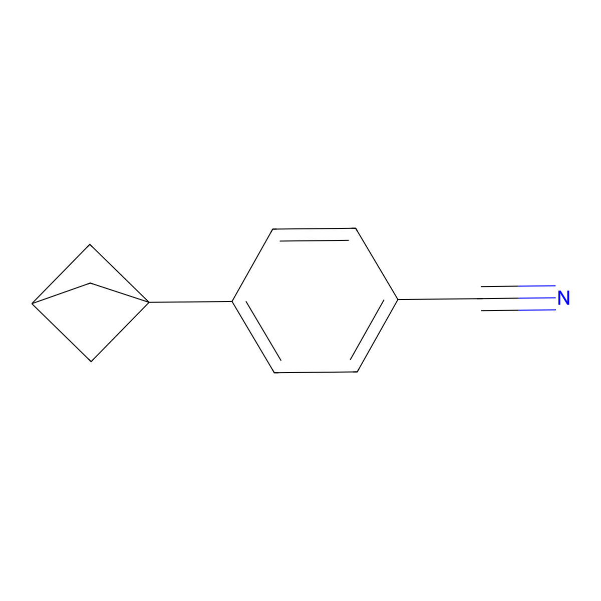 4-(Bicyclo[1.1.1]pentan-1-yl)benzonitrile molecular structure, CAS 1823925-04-7