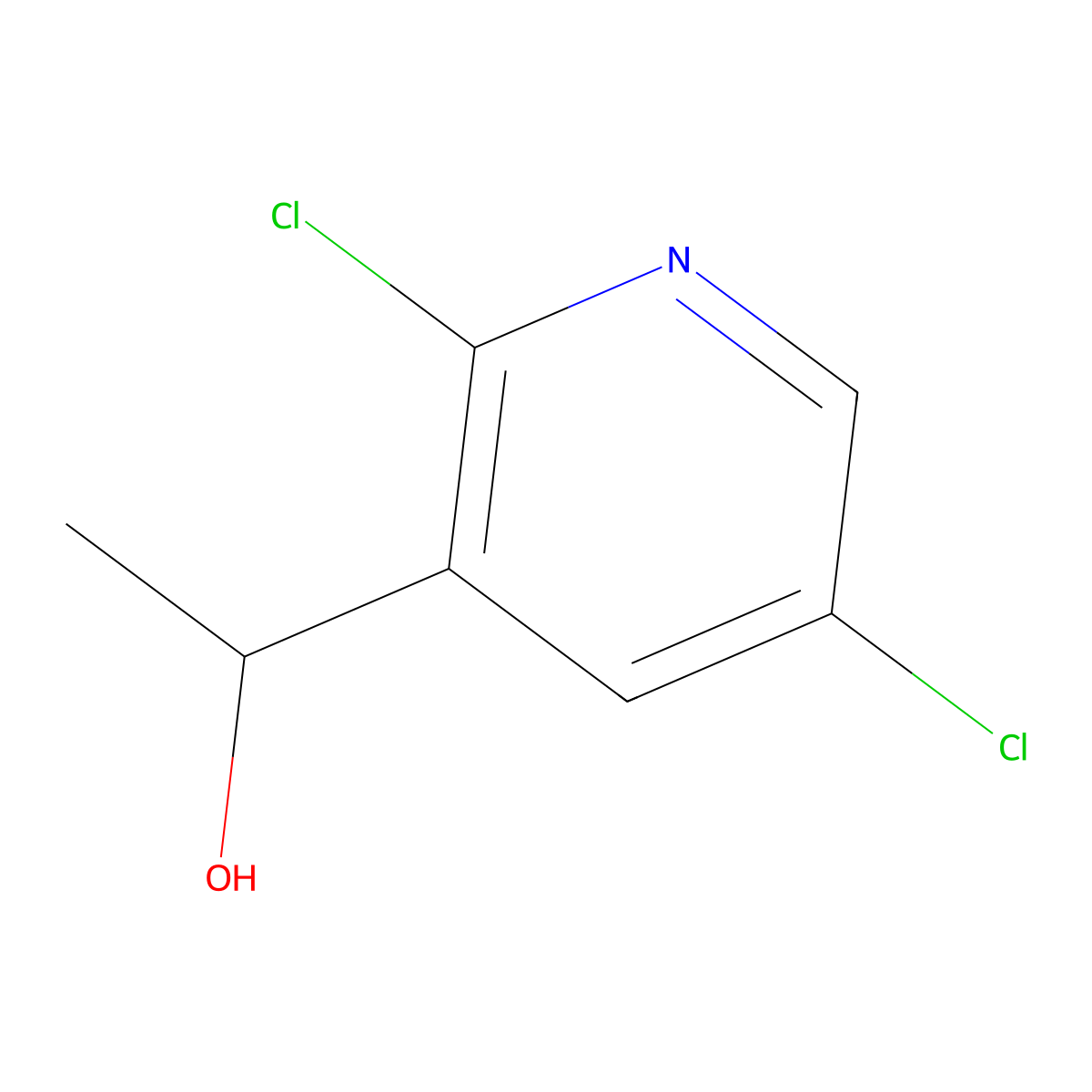 1-(2,5-Dichloropyridin-3-yl)ethan-1-ol molecular structure, CAS 1823927-00-9