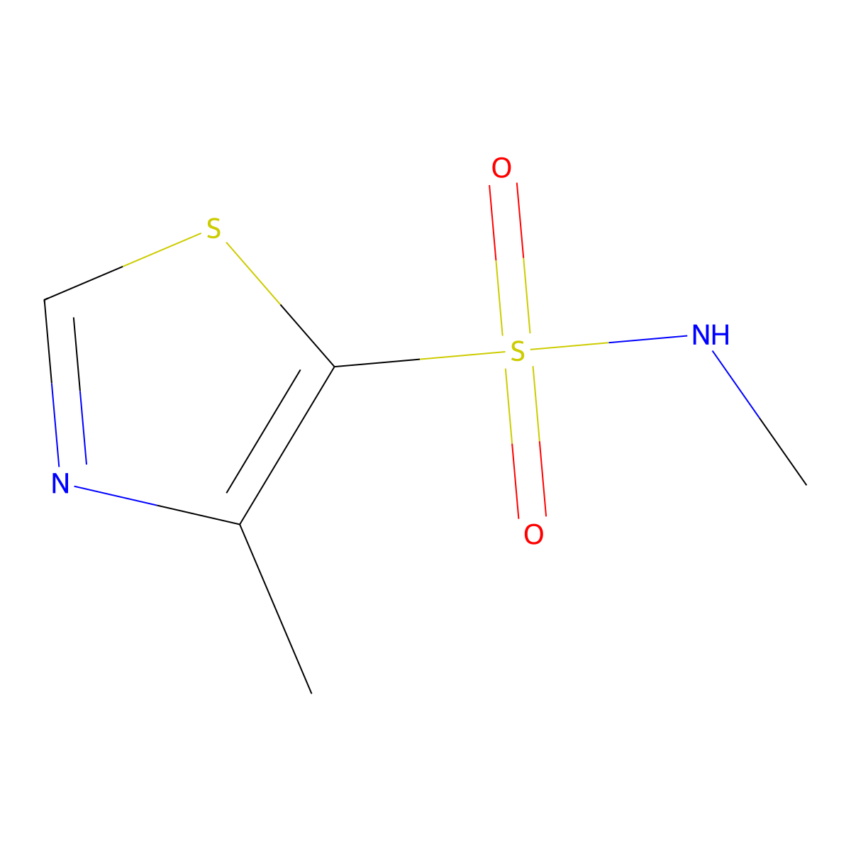 N,4-Dimethyl-1,3-thiazole-5-sulfonamide molecular structure, CAS 1823927-61-2