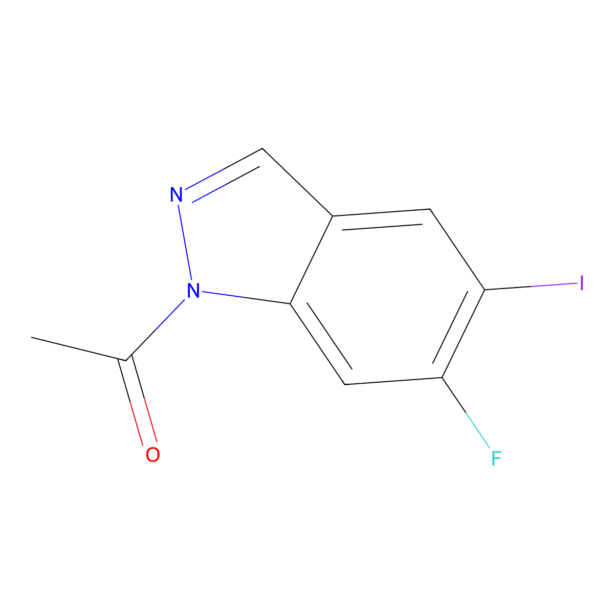 1-(6-Fluoro-5-iodo-1H-indazol-1-yl)ethan-1-one molecular structure, CAS 1823927-83-8