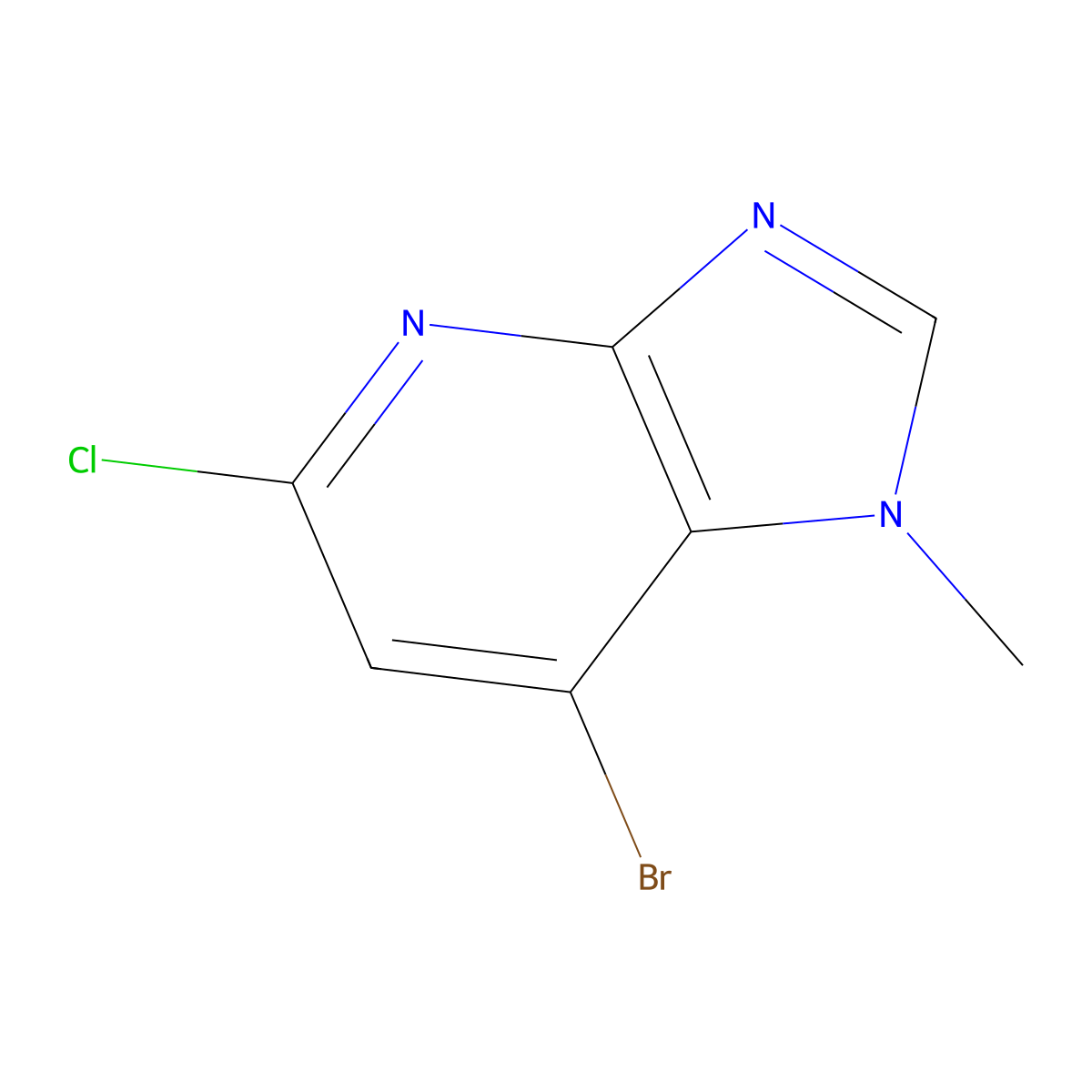 7-Bromo-5-chloro-1-methyl-1H-imidazo[4,5-b]pyridine molecular structure, CAS 1823927-87-2