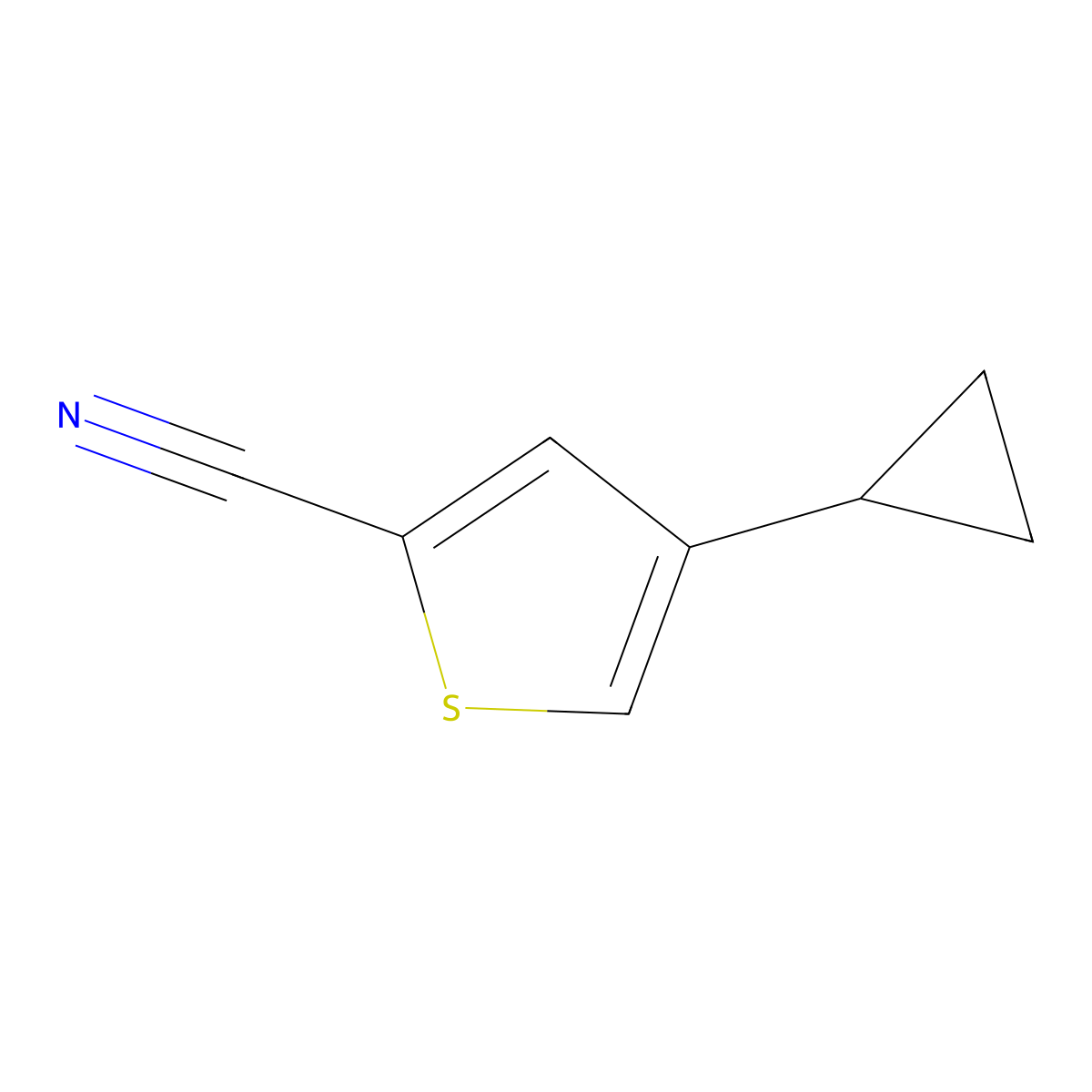 4-(Cyclopropyl)thiophene-2-carbonitrile molecular structure, CAS 1823927-97-4