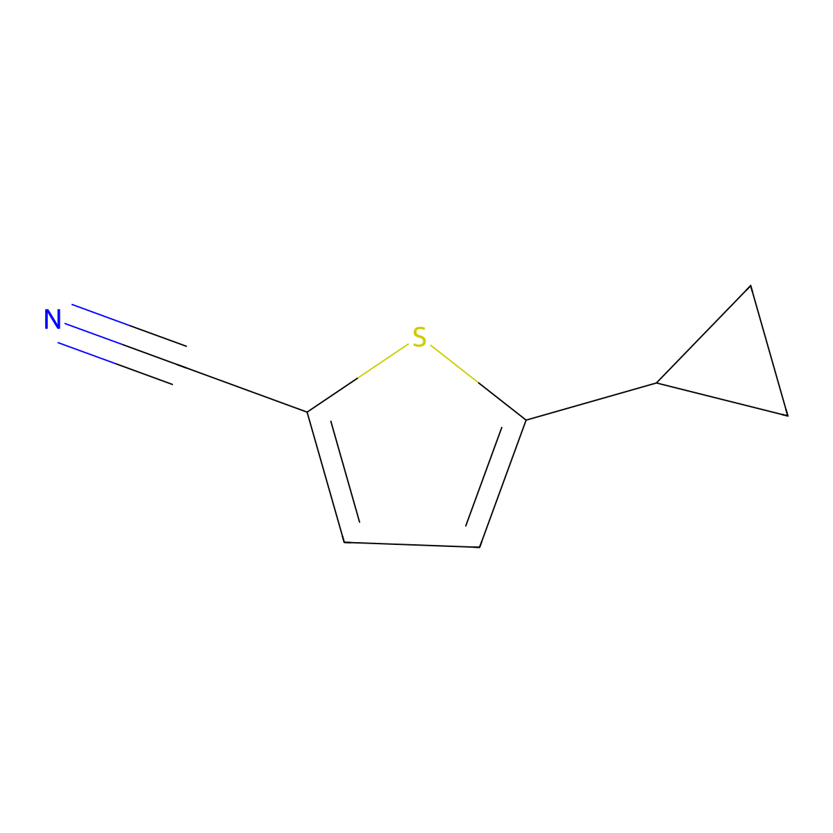 5-(Cyclopropyl)thiophene-2-carbonitrile molecular structure, CAS 1823928-25-1