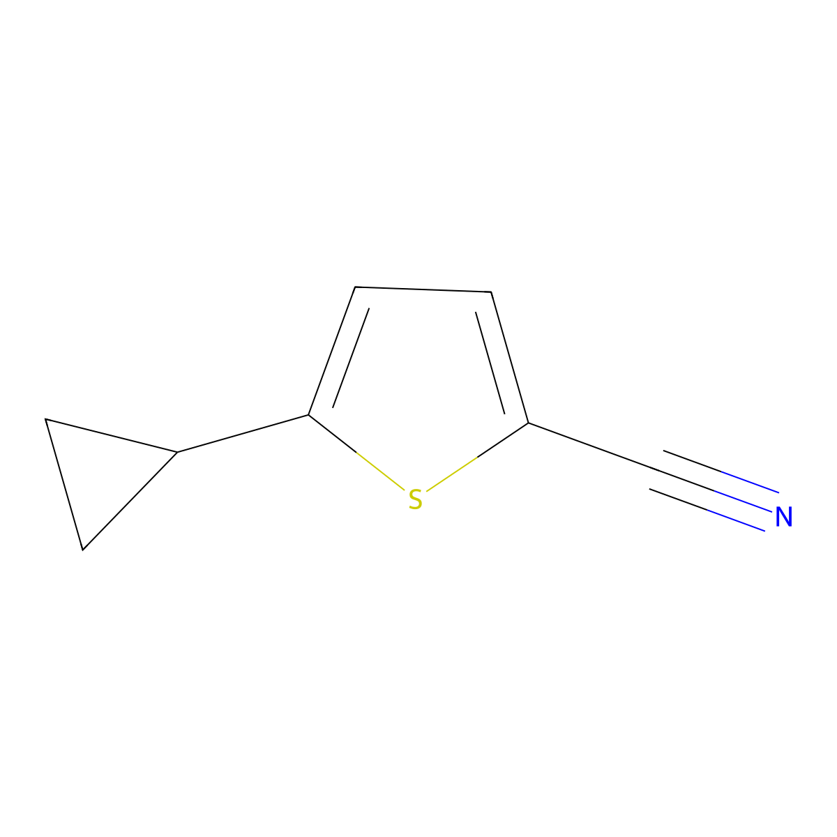 5-(Cyclopropyl)thiophene-2-carbonitrile molecular structure, CAS 1823928-25-1