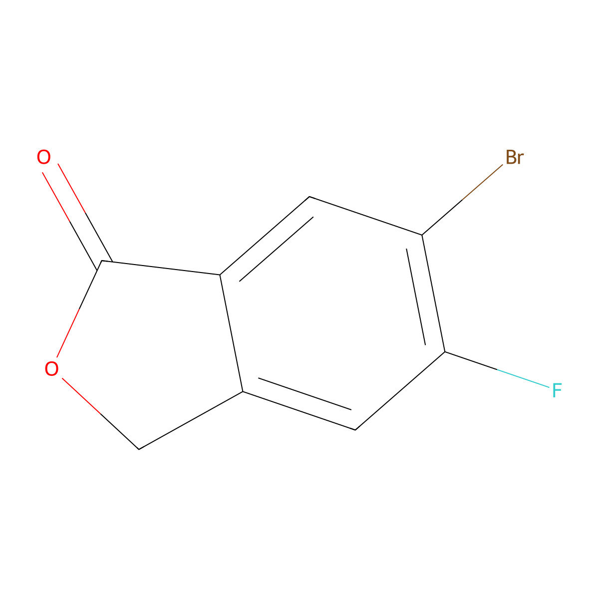 6-Bromo-5-fluoro-1,3-dihydro-2-benzofuran-1-one molecular structure, CAS 1823929-56-1