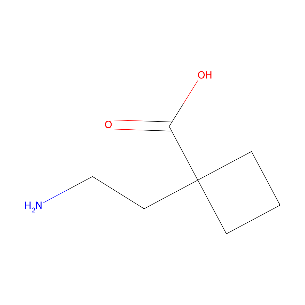 1-(2-Aminoethyl)cyclobutane-1-carboxylic acid molecular structure, CAS 1823930-03-5
