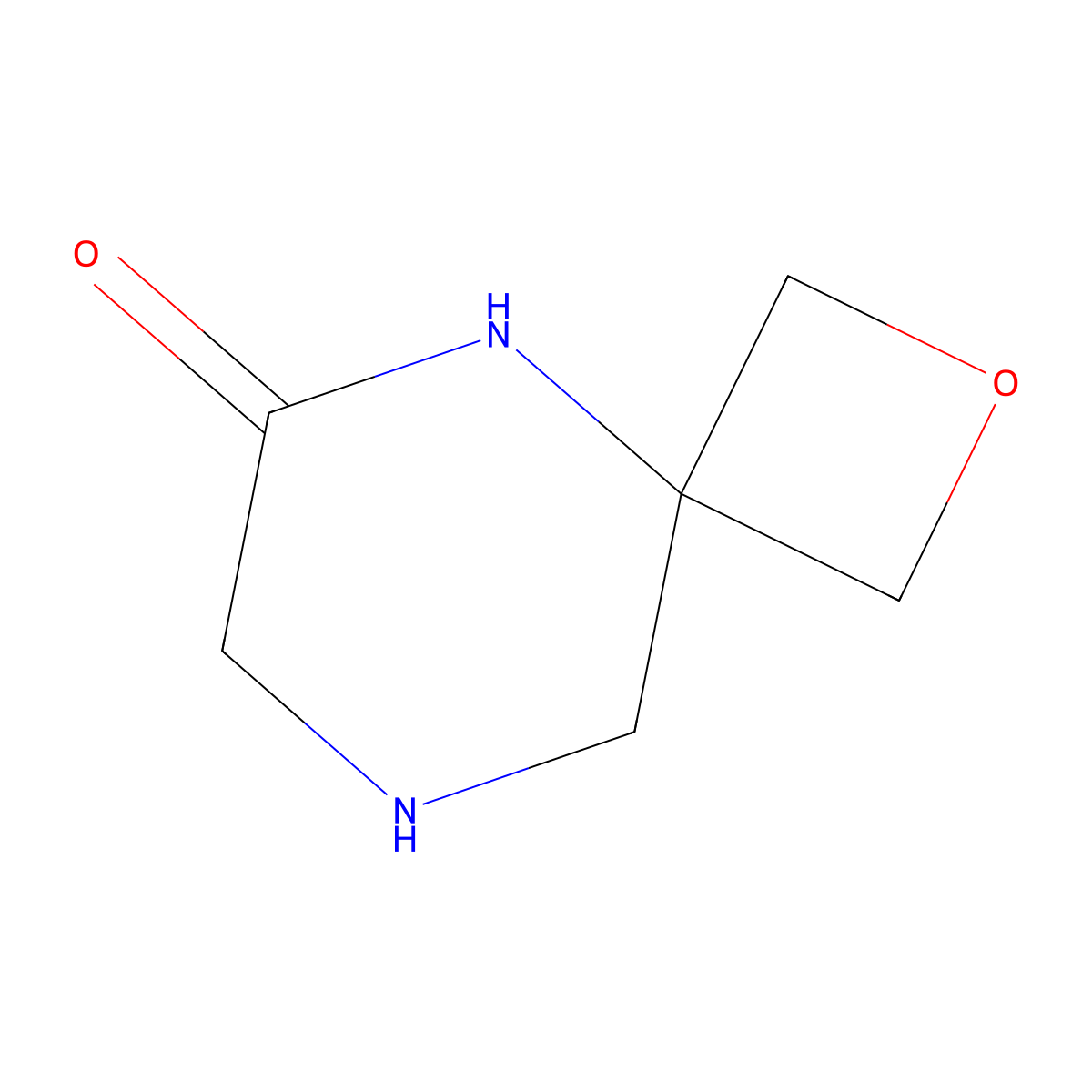 2-Oxa-5,8-diazaspiro[3.5]nonan-6-one molecular structure, CAS 1823930-22-8