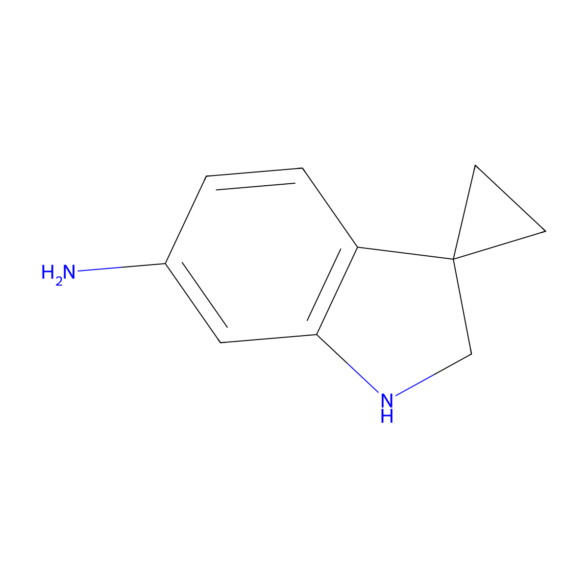 Spiro[cyclopropane-1,3'-indolin]-6'-amine molecular structure, CAS 1823930-24-0