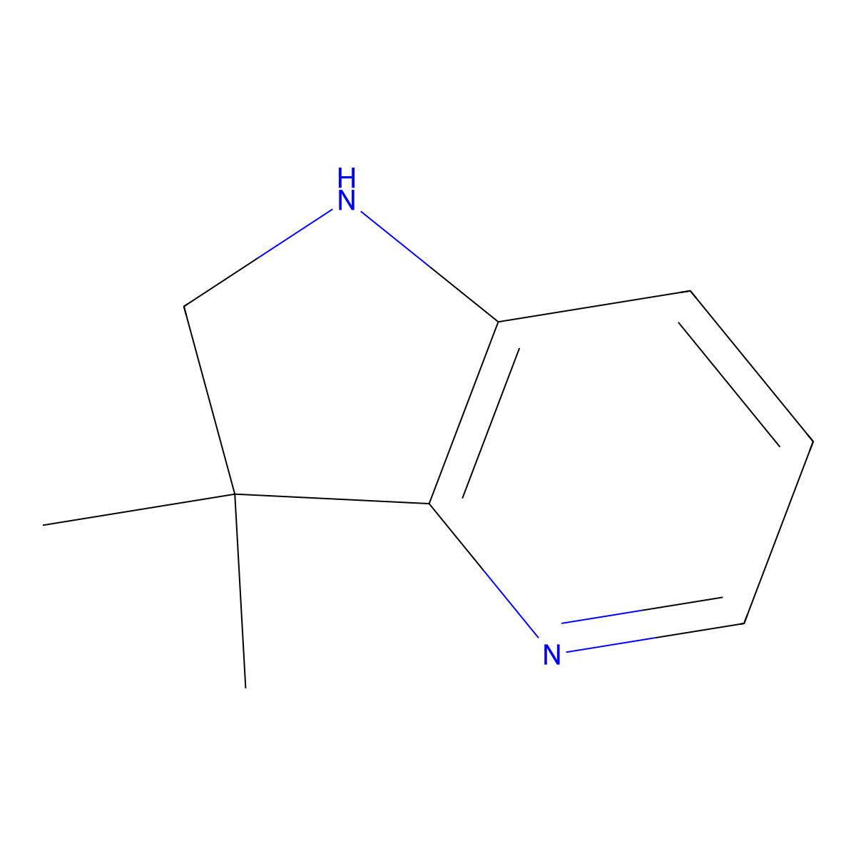 3,3-dimethyl-1H,2H,3H-pyrrolo[3,2-b]pyridine molecular structure, CAS 1823930-28-4