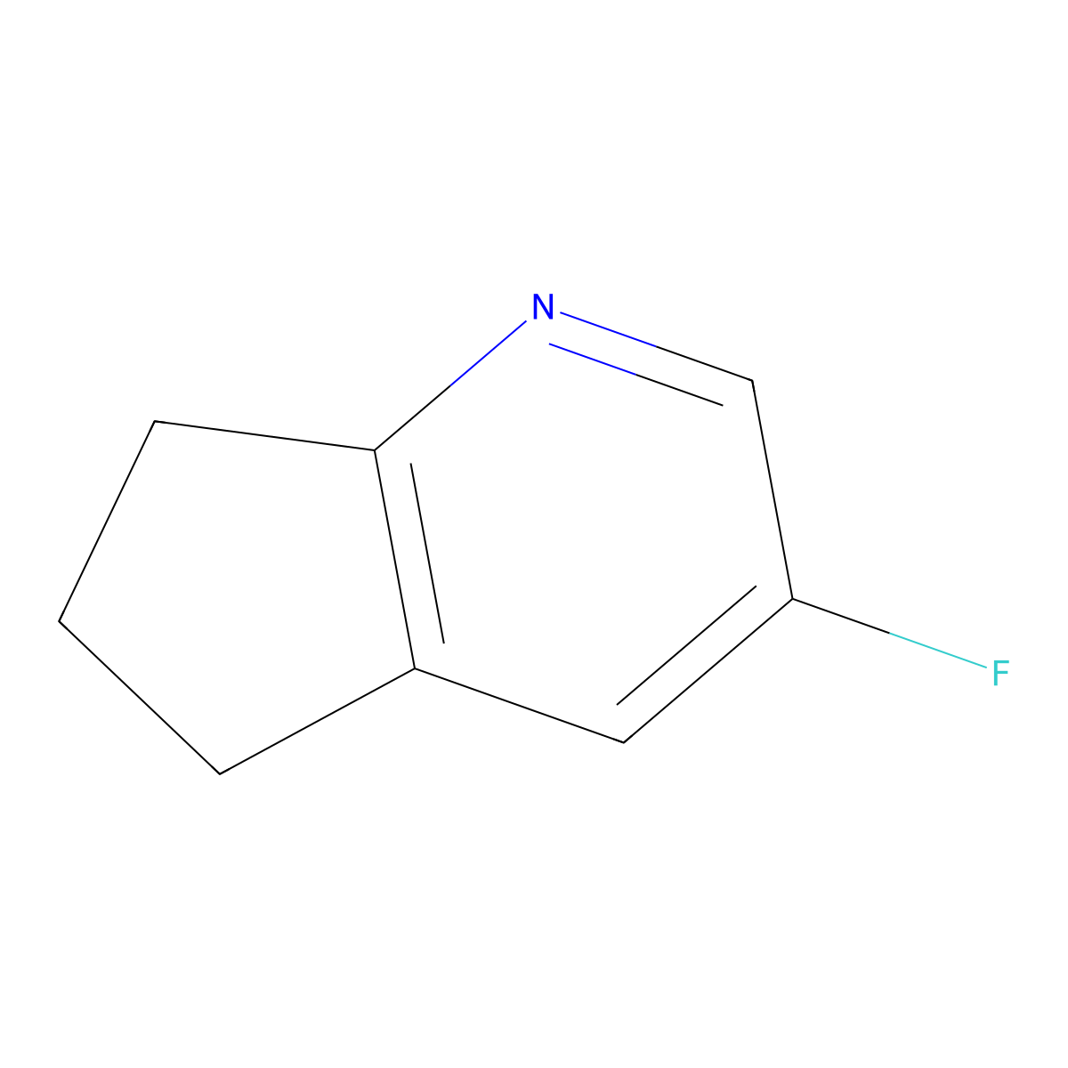 3-Fluoro-6,7-dihydro-5H-cyclopenta[b]pyridine molecular structure, CAS 1823930-33-1