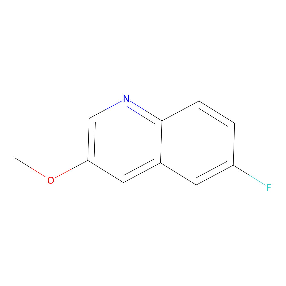 6-Fluoro-3-methoxyquinoline molecular structure, CAS 1823930-82-0