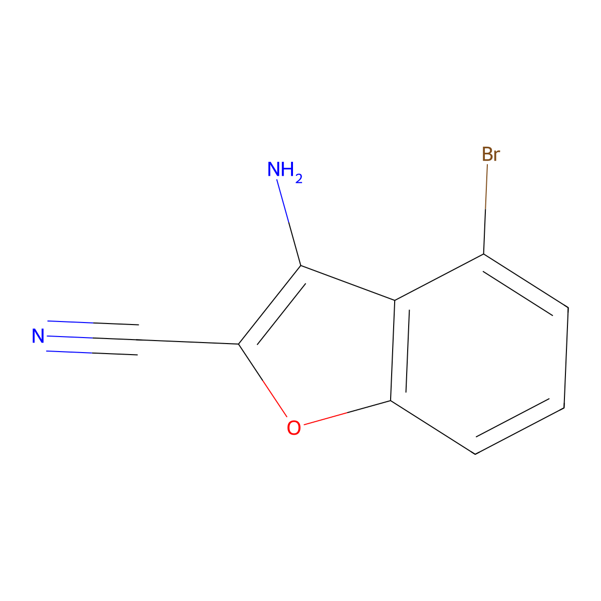 3-Amino-4-bromobenzofuran-2-carbonitrile molecular structure, CAS 1823931-01-6