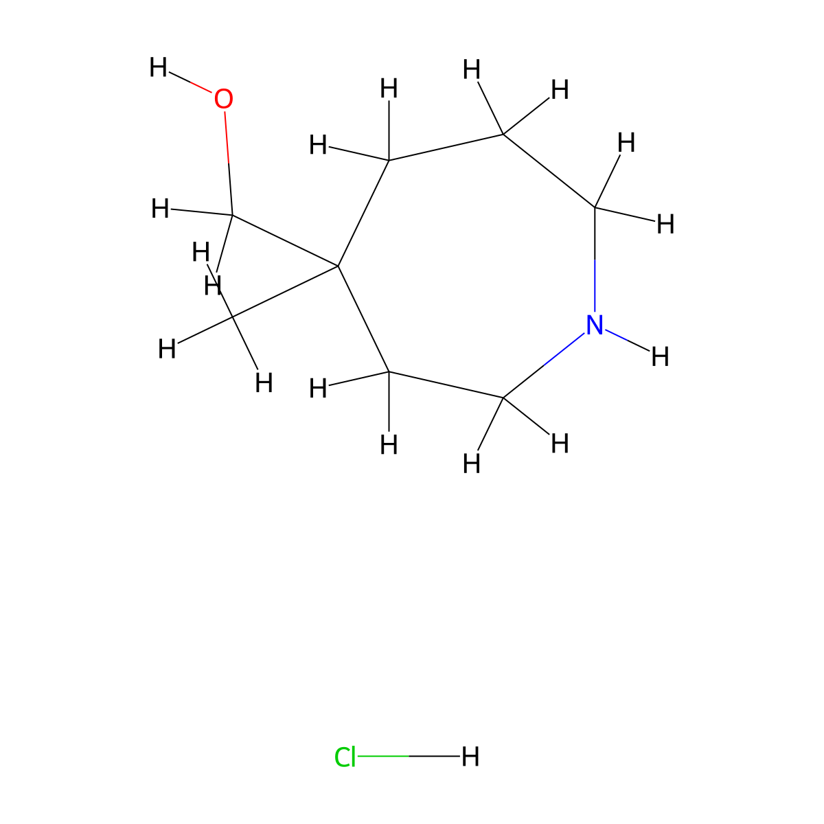 (4-Methylazepan-4-yl)methanol hydrochloride molecular structure, CAS 1823931-29-8
