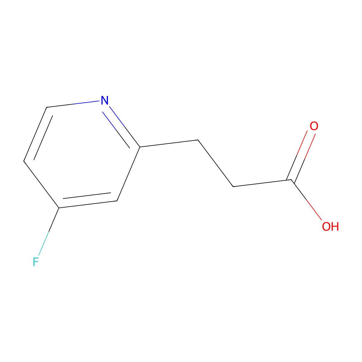 3-(4-Fluoropyridin-2-yl)propanoic acid molecular structure, CAS 1823931-38-9