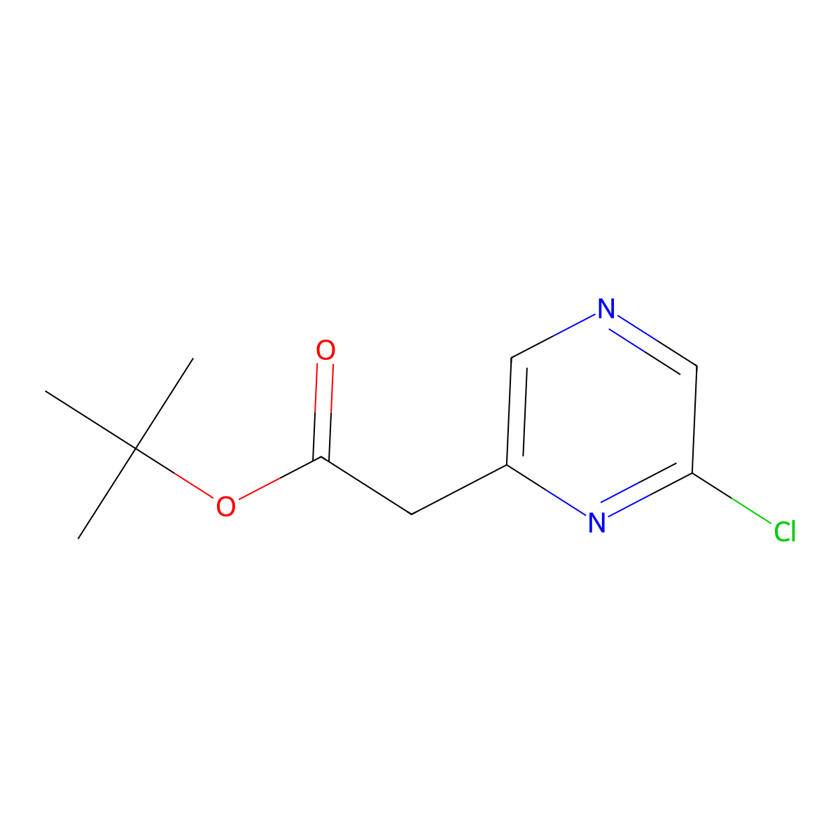 tert-Butyl 2-(6-chloropyrazin-2-yl)acetate molecular structure, CAS 1823931-66-3
