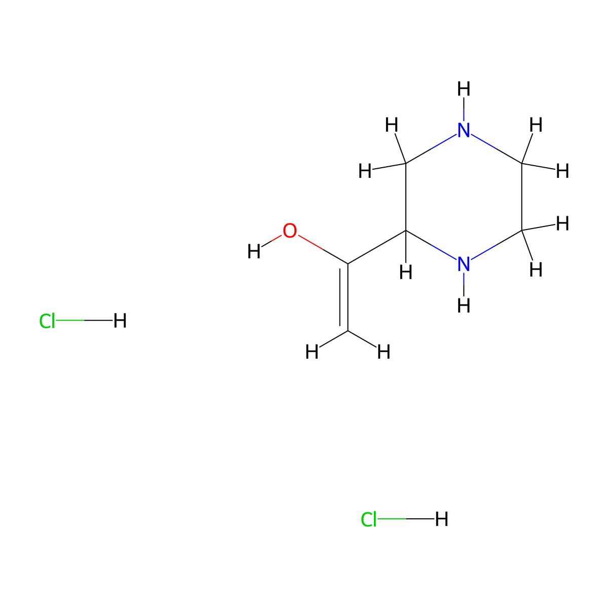 1-(Piperazin-2-yl)ethenol dihydrochloride molecular structure, CAS 1823932-66-6