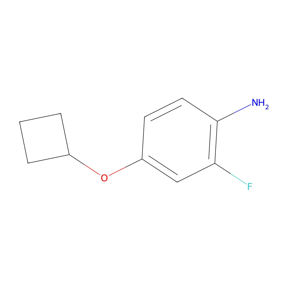 4-Cyclobutoxy-2-fluoro-phenylamine molecular structure, CAS 1823933-17-0